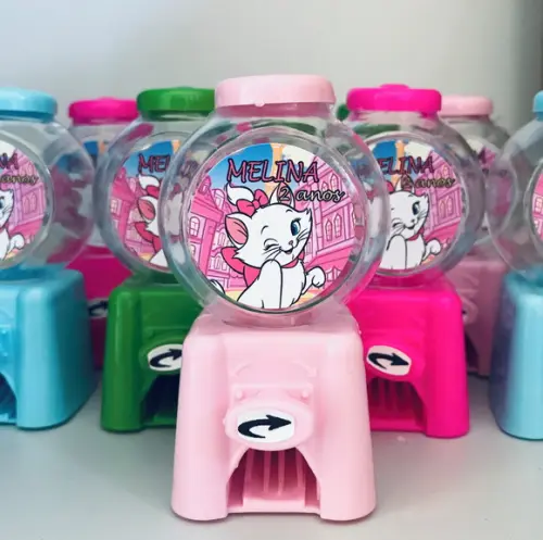 20 Lembrancinha Gatinha Marie Candy Machine