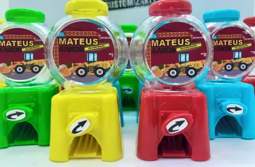20 Lembrancinha Construção Candy Machine