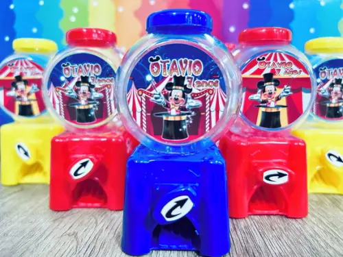 20 Lembrancinha Festa Circo do Mickey Candy Machine