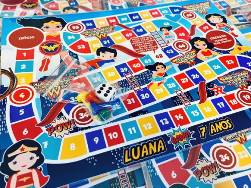 20 Jogo de Tabuleiro Mulher Maravilha Cute