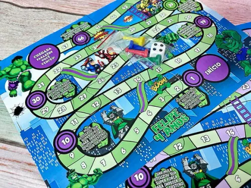 20 Jogo de Tabuleiro Hulk - Esquadrão de Herois