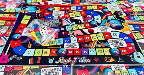 30 Jogo de Tabuleiro Musica - Festa Neon