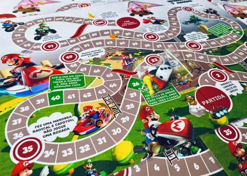 20 Lembrancinha Mario Kart -jogo de Tabuleiro Personalizado