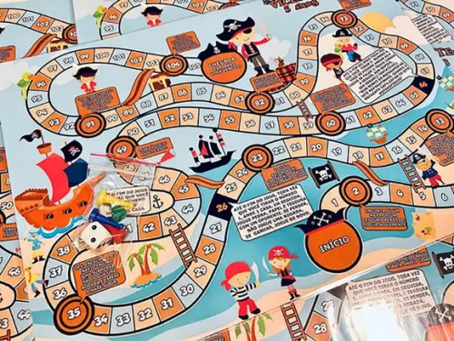 20 Lembrancinha Piratas - Jogo de Tabuleiro