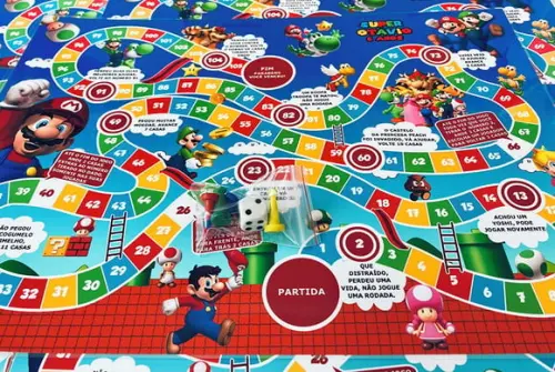 20 Lembrancinha Super Mario -jogo de Tabuleiro Personalizado