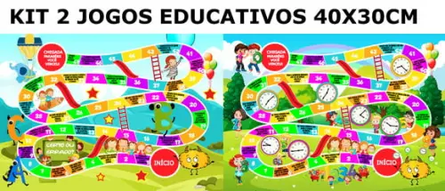 Kit 2 Jogos Pedagógicos Educativos Crianças Idade Escolar