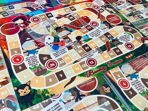 10 Jogo de Tabuleiro Personalizado Chapeuzinho Vermelho