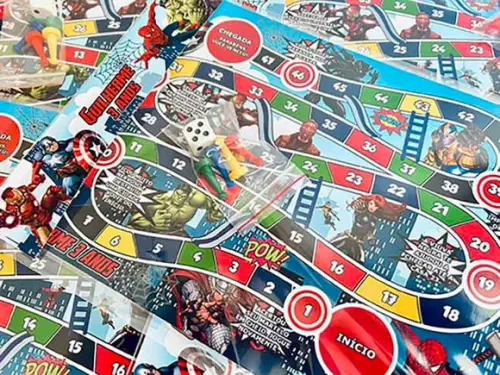 20 Jogos de Tabuleiro Personalizado Super Herois / Lembrancinha d