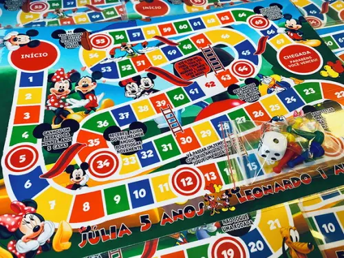 20 Jogos de Tabuleiro Personalizado Mickey Mouse / Lembrancinha d