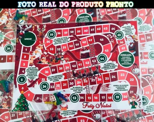 10 Jogo de Tabuleiro Personalizado Natal