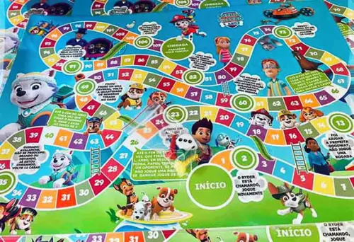 10 Jogo de Tabuleiro Personalizado Patrulha Canina