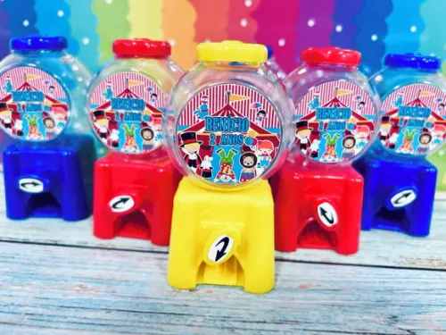20 Lembrancinha Festa Circo Personalizada Candy Machine