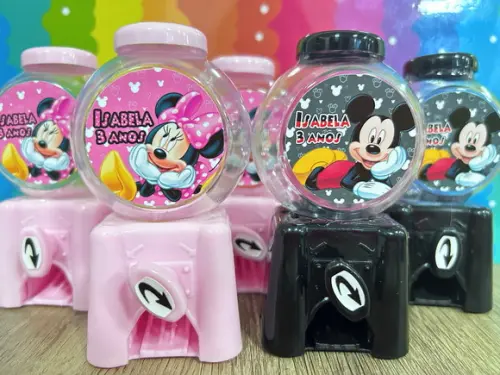 20 Lembrancinha Festa Minnie Mickey Mouse Candy Machine
