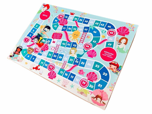 20 Jogos de Tabuleiro Personalizado Sereia / Lembrancinha de festa / aniversario / personalizados com nome e idade