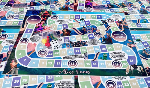 20 Jogos de Tabuleiro Personalizado Rapunzel Enrolados / Lembranc