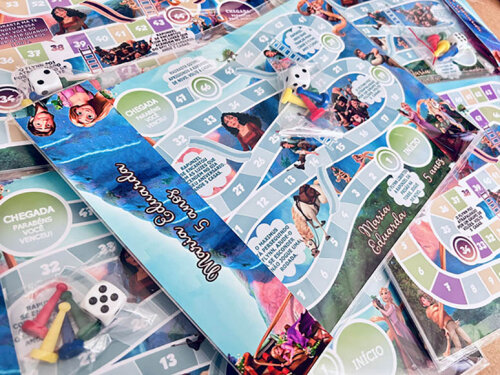 20 Jogos de Tabuleiro Personalizado Rapunzel Enrolados / Lembranc