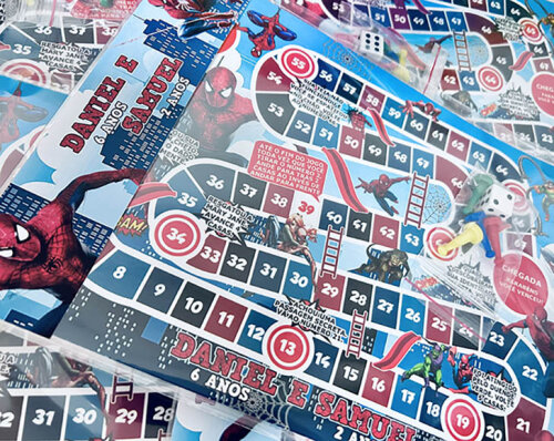 20 Jogos de Tabuleiro Personalizado Homem Aranha / Lembrancinha d