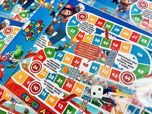 20 Jogos de Tabuleiro Personalizado Super Mário / Lembrancinha d