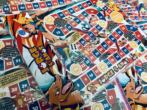 20 Jogos de Tabuleiro Personalizado Pokemón / Lembrancinha de fe