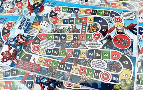 20 Jogos de Tabuleiro Personalizado Super Herois / Lembrancinha d