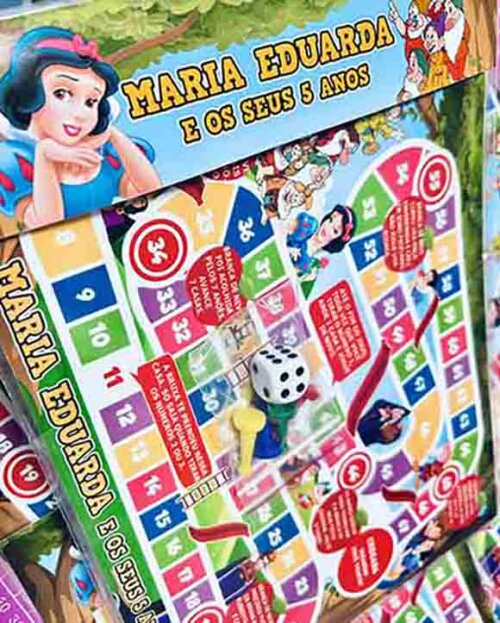 20 Jogo de Tabuleiro Personalizado Branca de Neve / Lembrancinha 