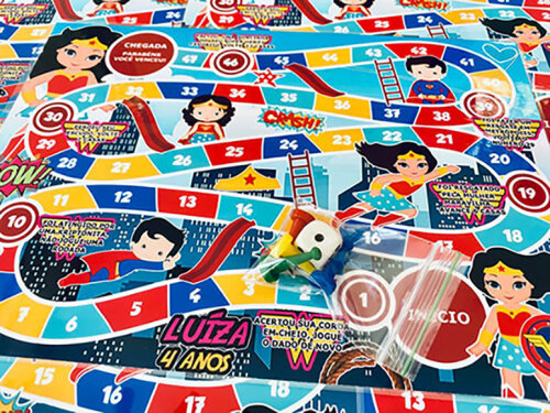 20 Jogo de Tabuleiro Personalizado Mulher Maravilha / Lembrancinh