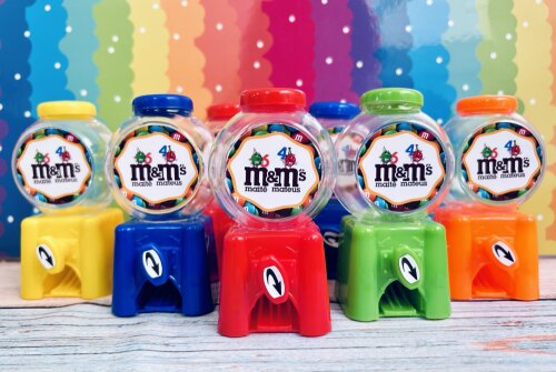 20 Mini Candy Machine Festa M&ms /Mini Baleiro para Lembrancinha