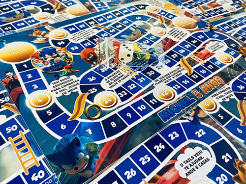 20 Jogo de Tabuleiro Festa Sonic Filme