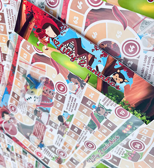 20 Jogo de Tabuleiro Personalizado Chapeuzinho Vermelho