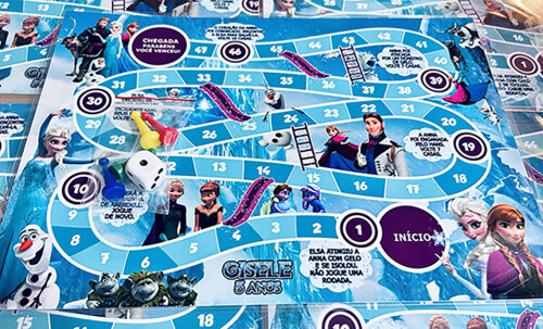20 Jogo de Tabuleiro Personalizado Frozen