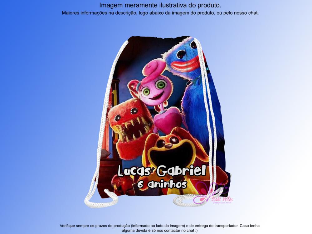 Mochilinha Saco Personalizada Games