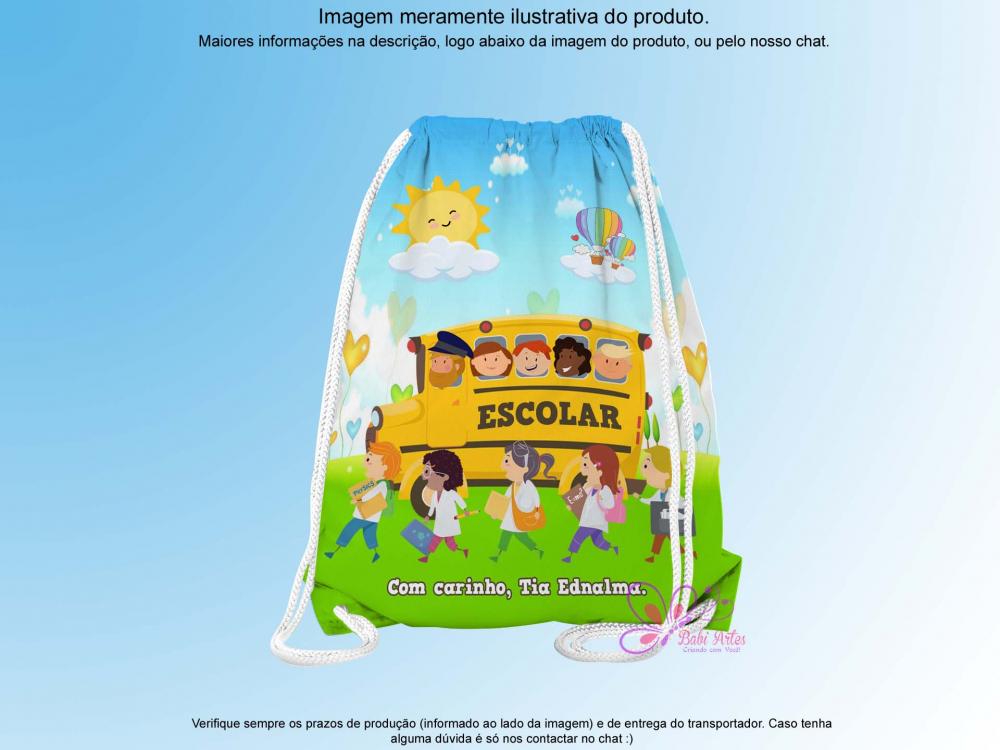 Mochilinha Saco Personalizada Dia das Crianças