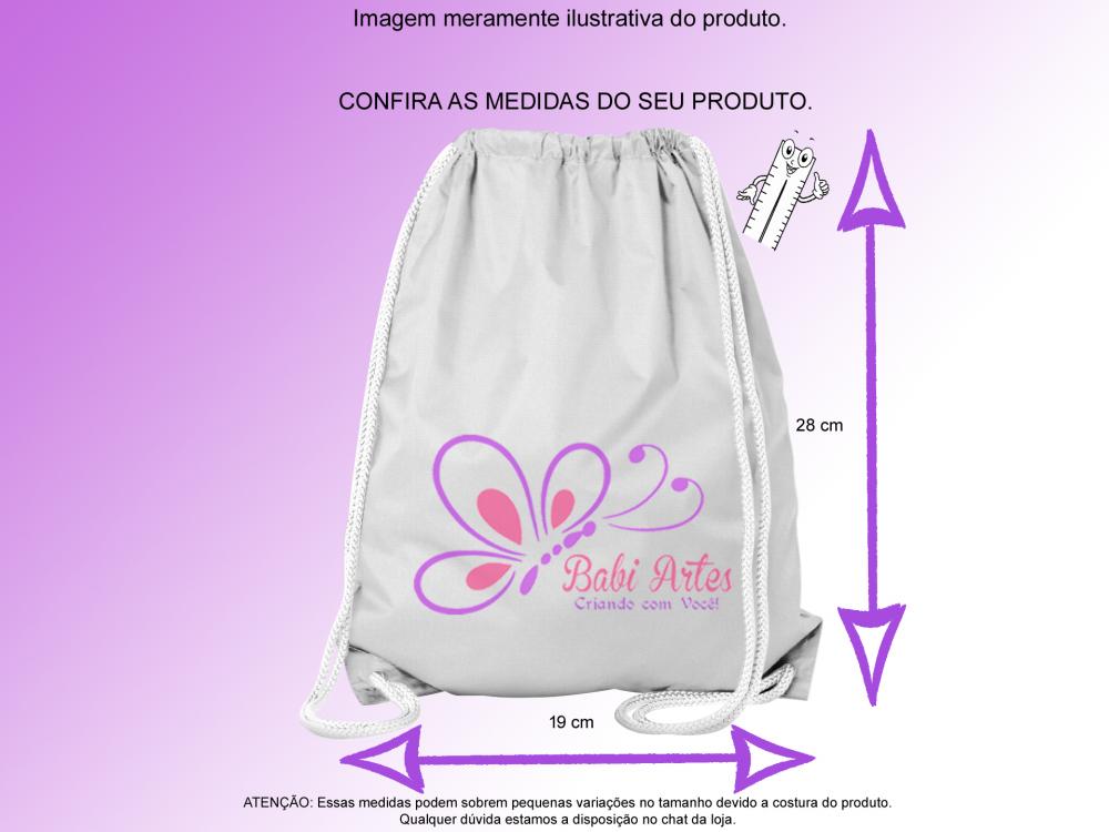 Mochilinha Saco Personalizada Qualquer tema