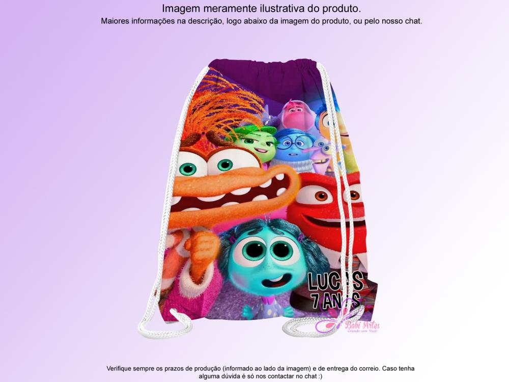 Mochilinha Saco Personalizada Divertidamente