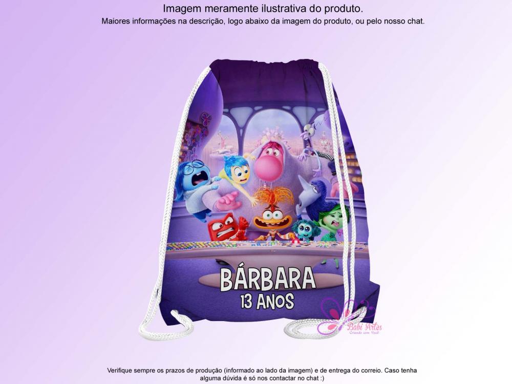 Mochilinha Saco Personalizada Divertidamente
