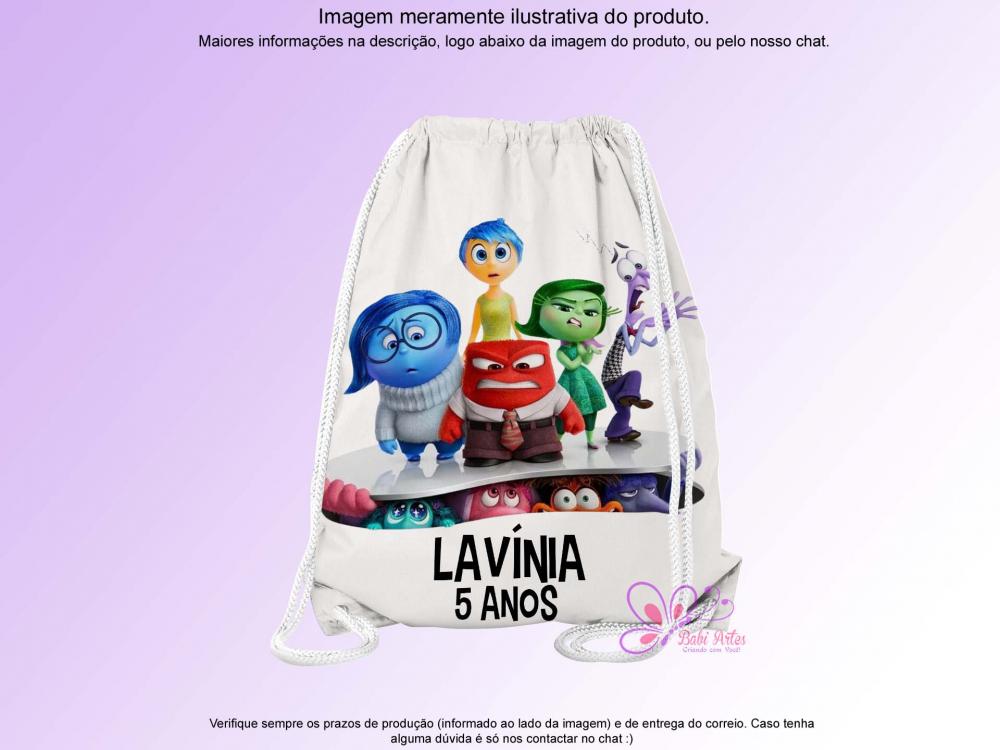 Mochilinha Saco Personalizada Divertidamente