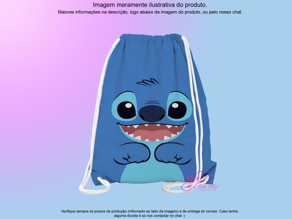 Mochilinha Saco Personalizada Stitch