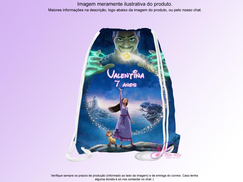 Mochilinha Saco Personalizada Wish