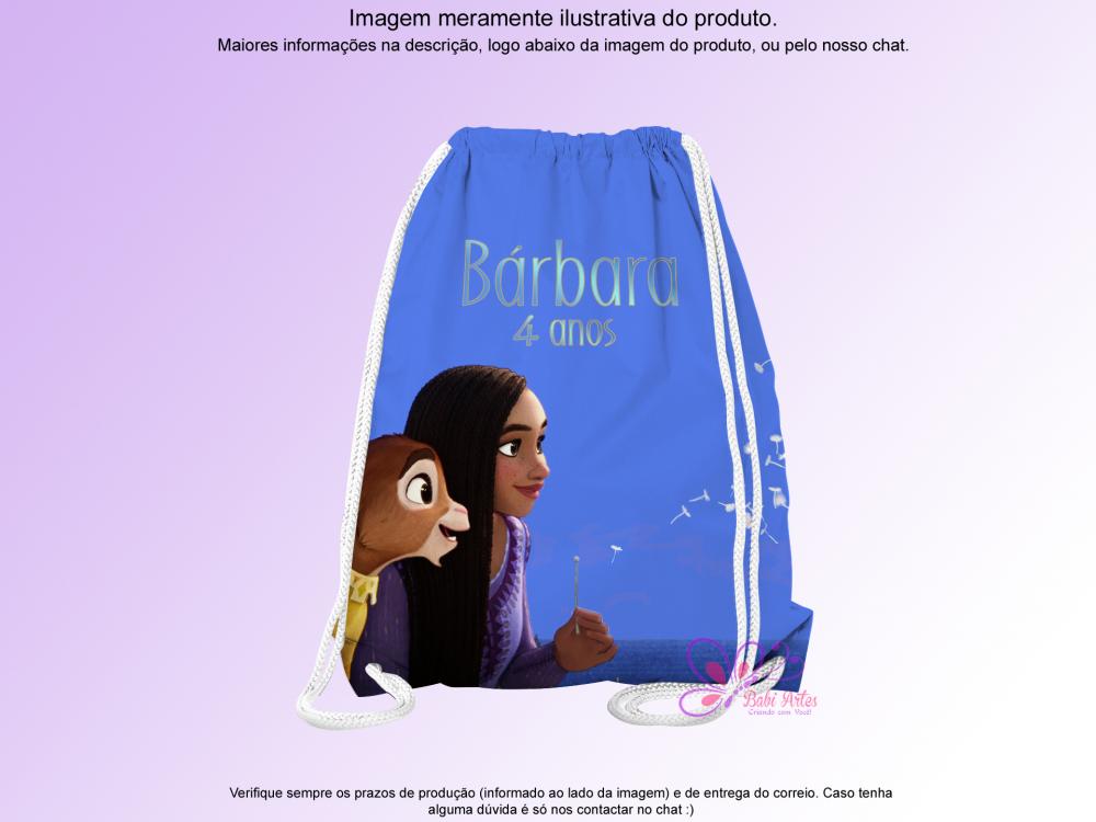 Mochilinha Saco Personalizada Wish