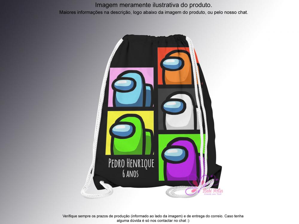 Mochilinha Saco Personalizada Among Us