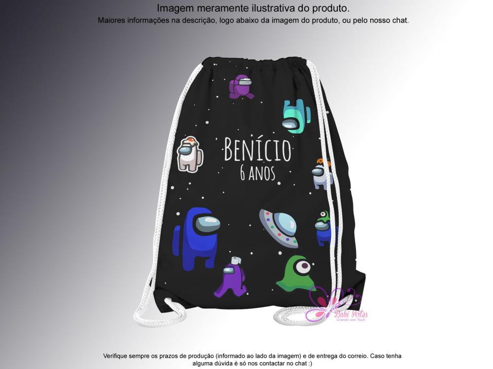 Mochilinha Saco Personalizada Among Us