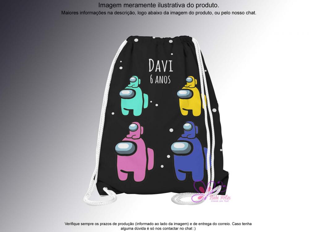 Mochilinha Saco Personalizada Among Us