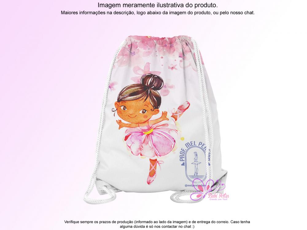 Mochilinha Saco Personalizada Bailarina