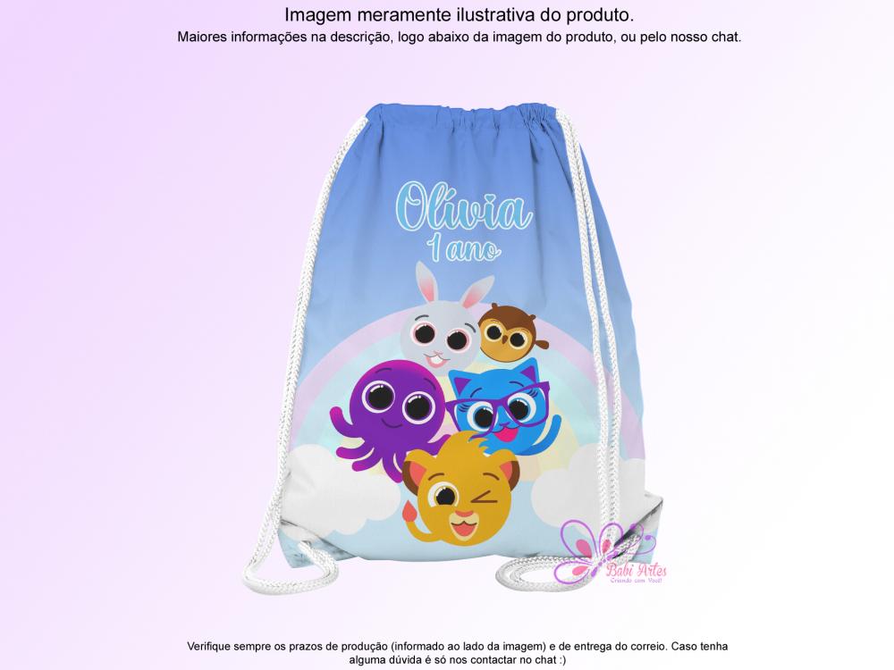 Mochilinha Saco Personalizada Bolofofos