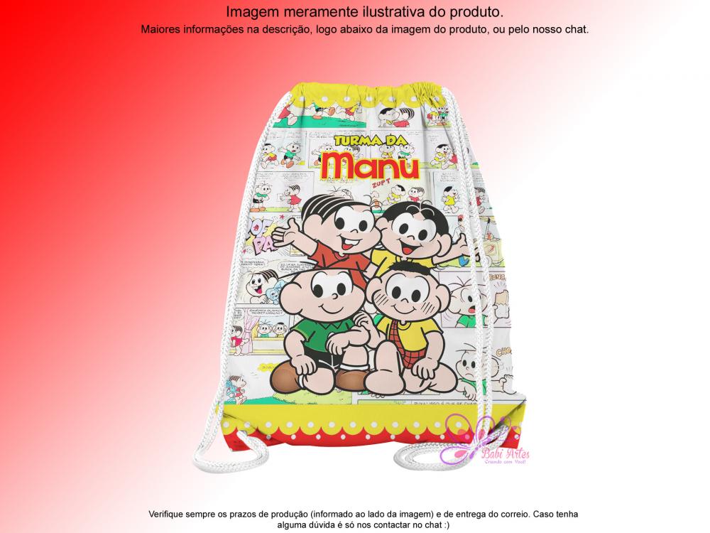 Mochilinha Saco Personalizada Turma da Monica