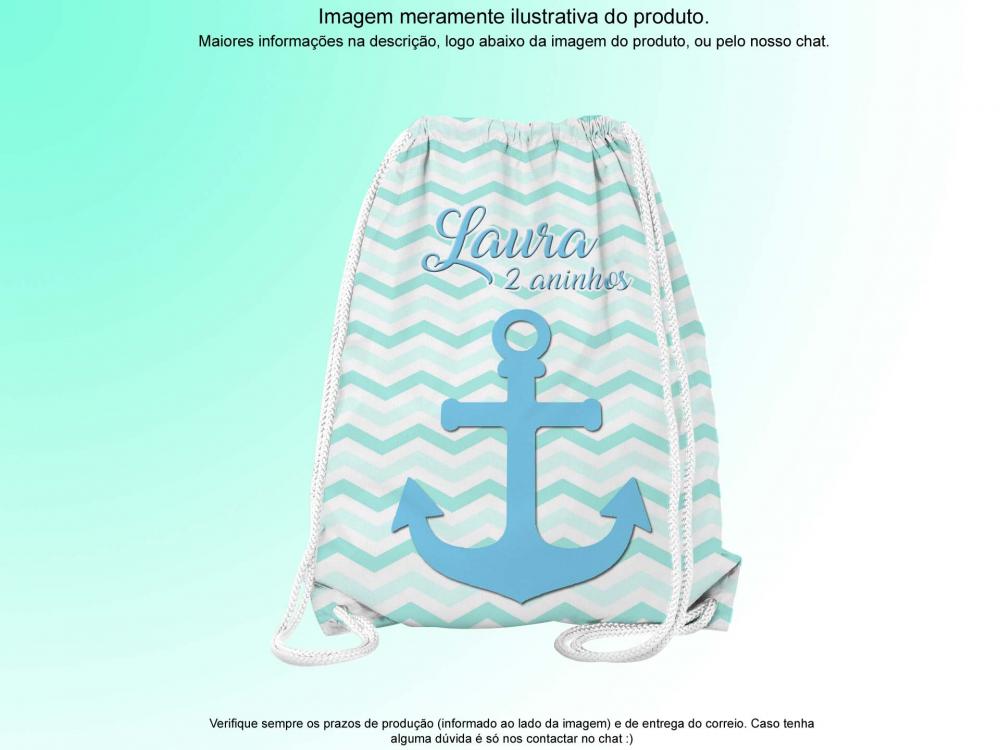 Mochilinha Saco Personalizada Sereia