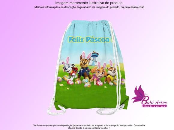 Mochilinha Personalizada Páscoa Patrulha Canina