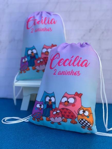 Mochilinha Personalizada Corujinha
