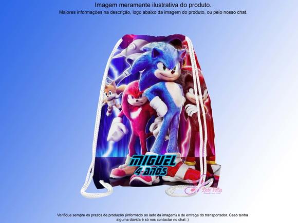 Mochilinha Personalizada Sonic