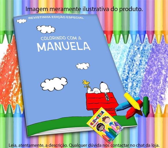 Revistinha p/ Colorir Personalizada Snoopy + Giz de Cera